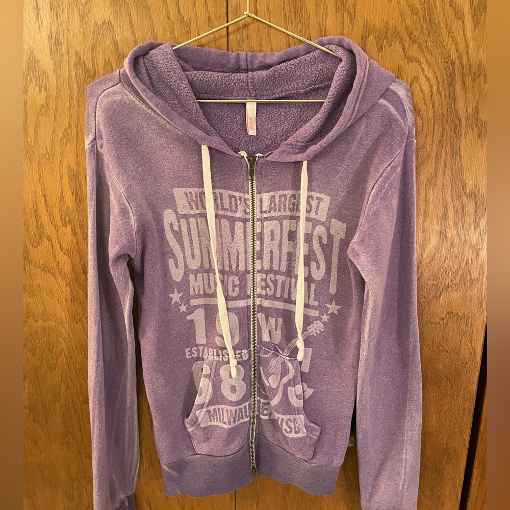 Summer Fest Zip-Up Hoodie, Size Small